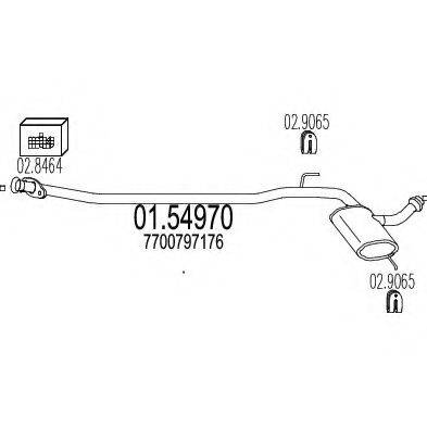 MTS 0154970 Середній глушник вихлопних газів