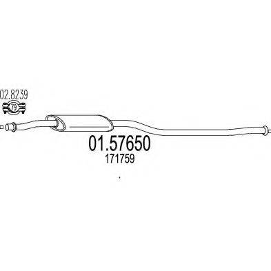 MTS 0157650 Середній глушник вихлопних газів