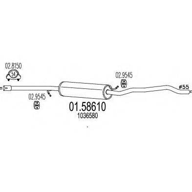MTS 0158610 Середній глушник вихлопних газів