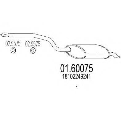 MTS 0160075 Глушник вихлопних газів кінцевий