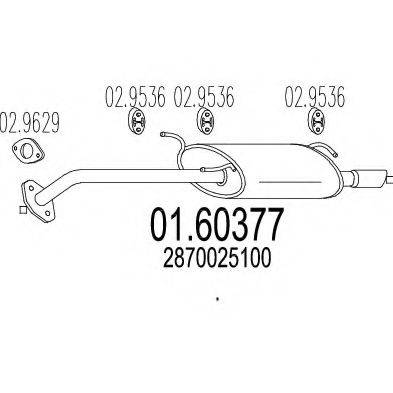 MTS 0160377 Глушник вихлопних газів кінцевий