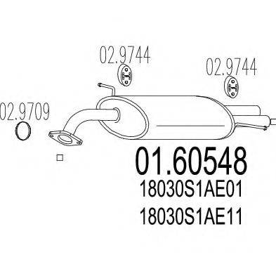 MTS 0160548 Глушник вихлопних газів кінцевий