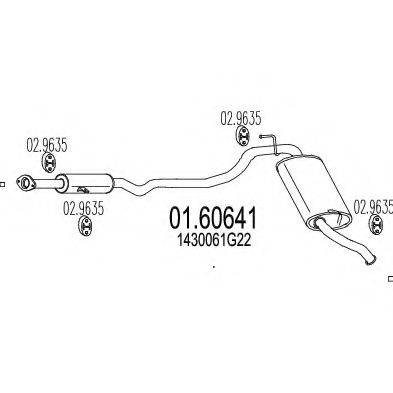 MTS 0160641 Глушник вихлопних газів кінцевий