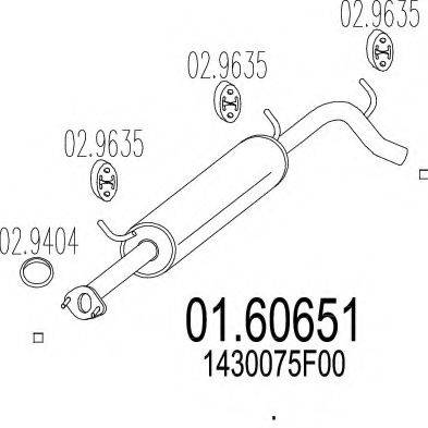 MTS 0160651 Глушник вихлопних газів кінцевий