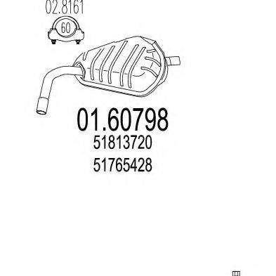 MTS 0160798 Глушник вихлопних газів кінцевий