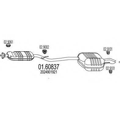 MTS 0160837 Глушник вихлопних газів кінцевий