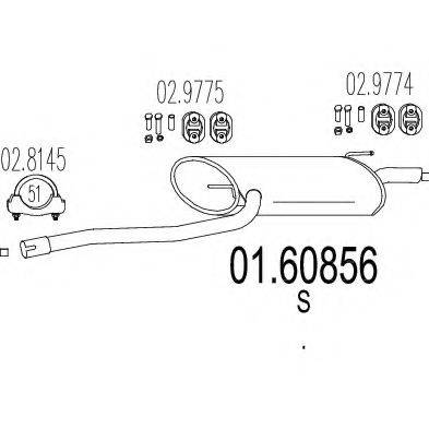 MTS 0160856 Глушник вихлопних газів кінцевий