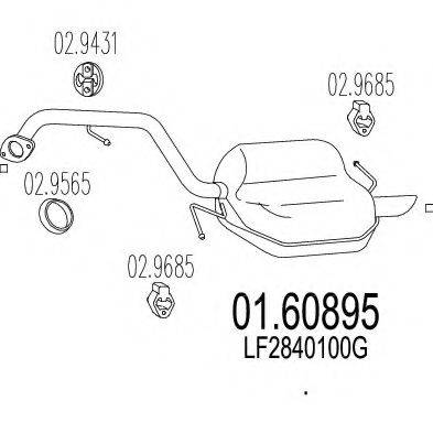 MTS 0160895 Глушник вихлопних газів кінцевий