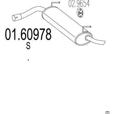 MTS 0160978 Глушник вихлопних газів кінцевий