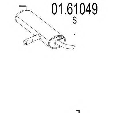 MTS 0161049 Глушник вихлопних газів кінцевий