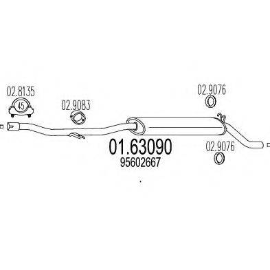 MTS 0163090 Глушник вихлопних газів кінцевий