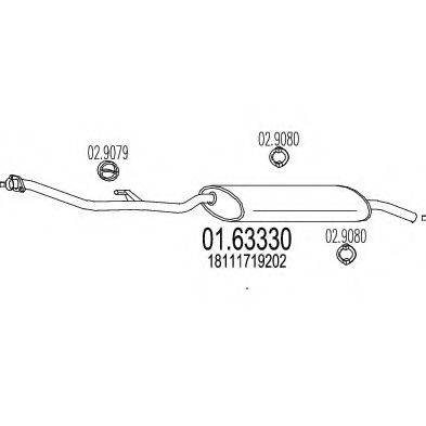 MTS 0163330 Глушник вихлопних газів кінцевий