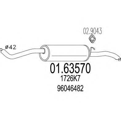 MTS 0163570 Глушник вихлопних газів кінцевий