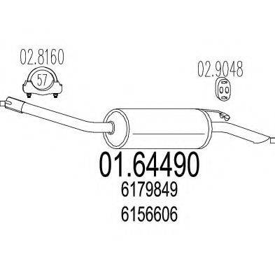 MTS 0164490 Глушник вихлопних газів кінцевий