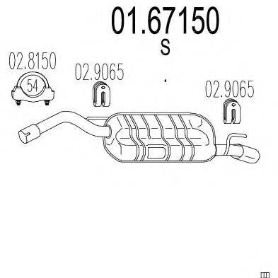 MTS 0167150 Глушник вихлопних газів кінцевий