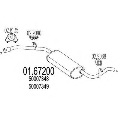 MTS 0167200 Глушник вихлопних газів кінцевий