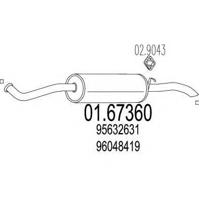 MTS 0167360 Глушник вихлопних газів кінцевий