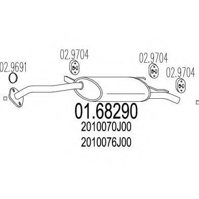 MTS 0168290 Глушник вихлопних газів кінцевий