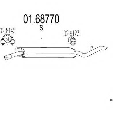 MTS 0168770 Глушник вихлопних газів кінцевий