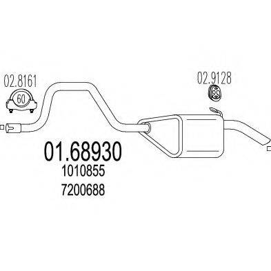 MTS 0168930 Глушник вихлопних газів кінцевий