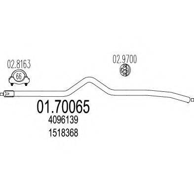 MTS 0170065 Труба вихлопного газу