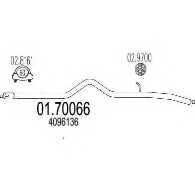 MTS 0170066 Труба вихлопного газу