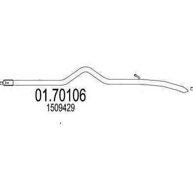 MTS 0170106 Труба вихлопного газу
