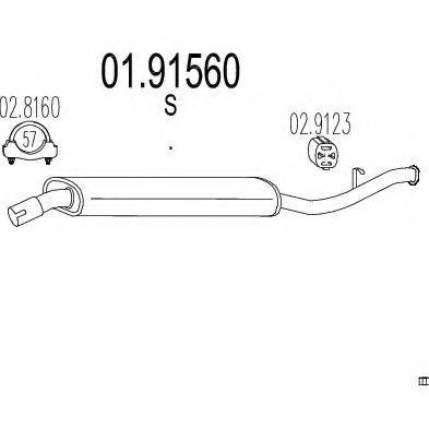 MTS 0191560 Глушник вихлопних газів кінцевий
