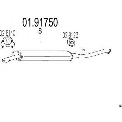 MTS 0191750 Глушник вихлопних газів кінцевий