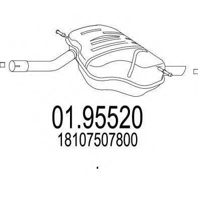 MTS 0195520 Глушник вихлопних газів кінцевий