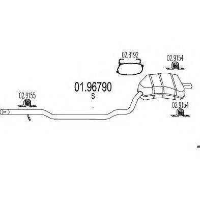 MTS 0196790 Глушник вихлопних газів кінцевий