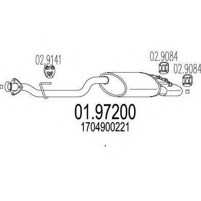 MTS 0197200 Глушник вихлопних газів кінцевий