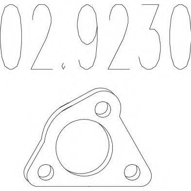 MTS 029230 Прокладка, труба вихлопного газу