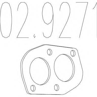 MTS 029271 Прокладка, труба вихлопного газу