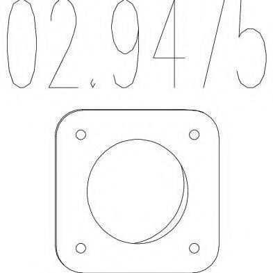 MTS 029475 Прокладка, труба вихлопного газу