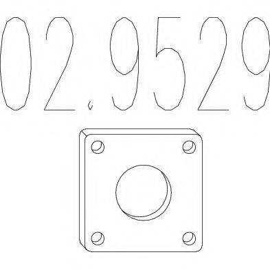 MTS 029529 Прокладка, труба вихлопного газу