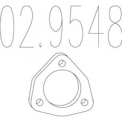 MTS 029548 Прокладка, труба вихлопного газу