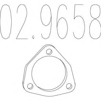 MTS 029658 Прокладка, труба вихлопного газу