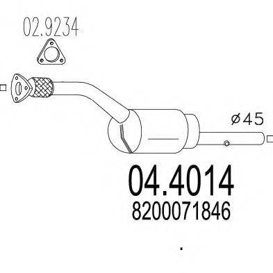 MTS 044014 Каталізатор