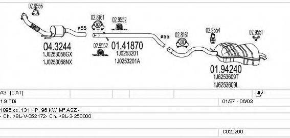 MTS C020200000566 Система випуску ОГ