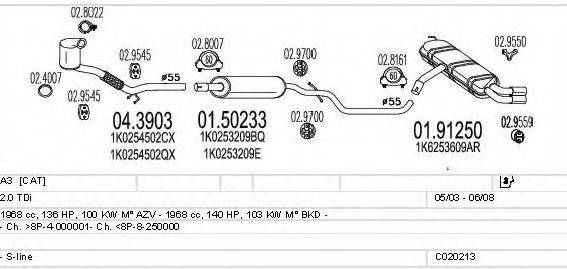 MTS C020213000577 Система випуску ОГ