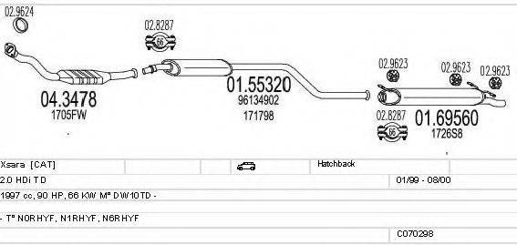 MTS C070298001240 Система випуску ОГ