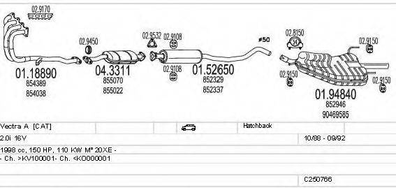 MTS C250766008709 Система випуску ОГ