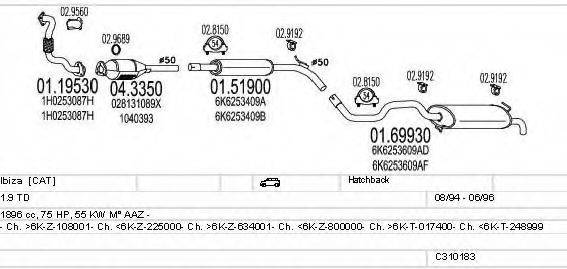 MTS C310183007105 Система випуску ОГ