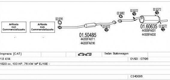 MTS C340006004858 Система випуску ОГ