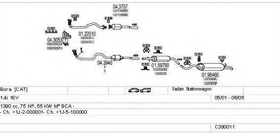 MTS C380011002802 Система випуску ОГ