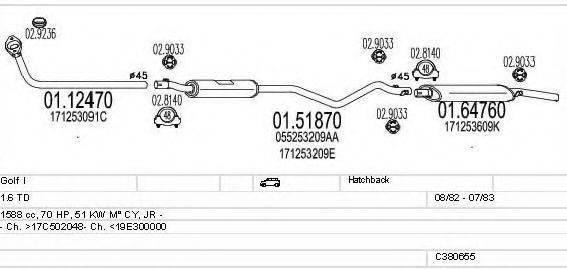 MTS C380655007380 Система випуску ОГ