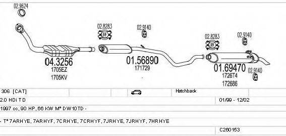 MTS C260153006052 Система випуску ОГ