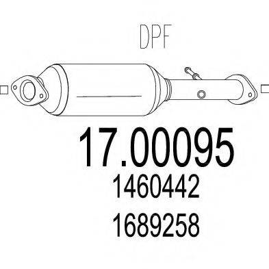 MTS 1700095 Саджовий/частковий фільтр, система вихлопу ОГ