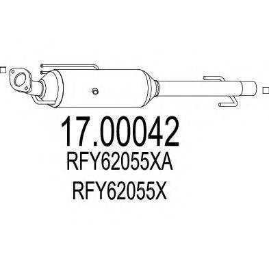 MTS 1700042 Саджовий/частковий фільтр, система вихлопу ОГ